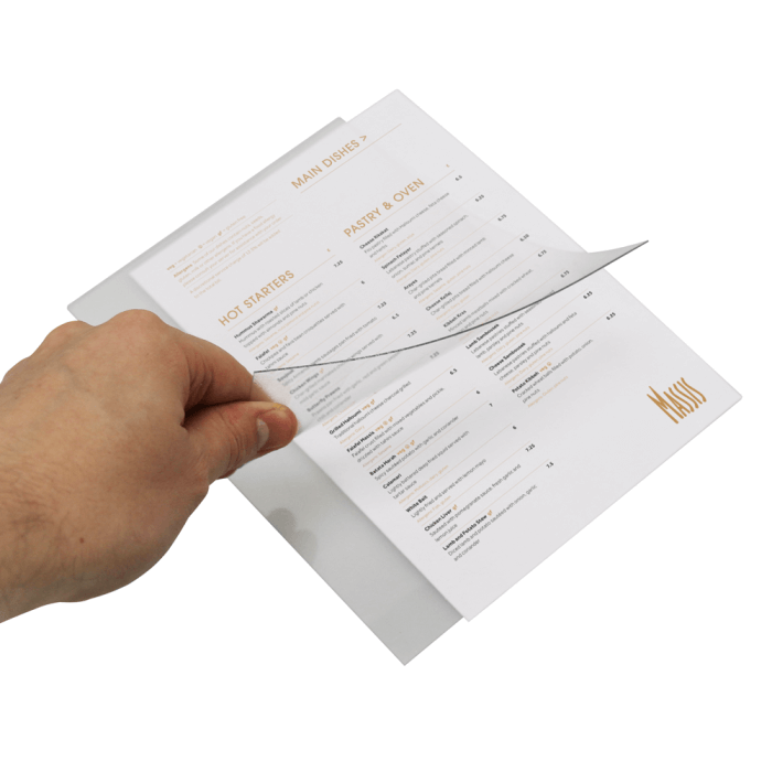 Curved Wooden Menu Sign Holder