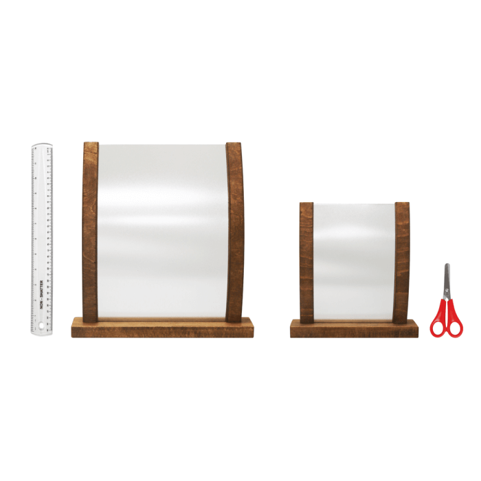 Curved Wooden Menu Sign Holder