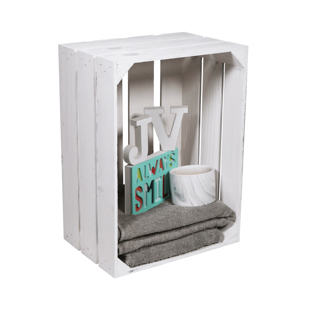 White Wooden Crate