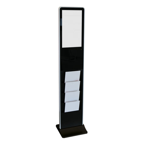 Freestanding Digital Signage with Brochure Holder