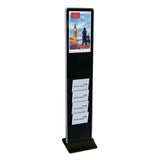 Freestanding Digital Signage with Brochure Holder