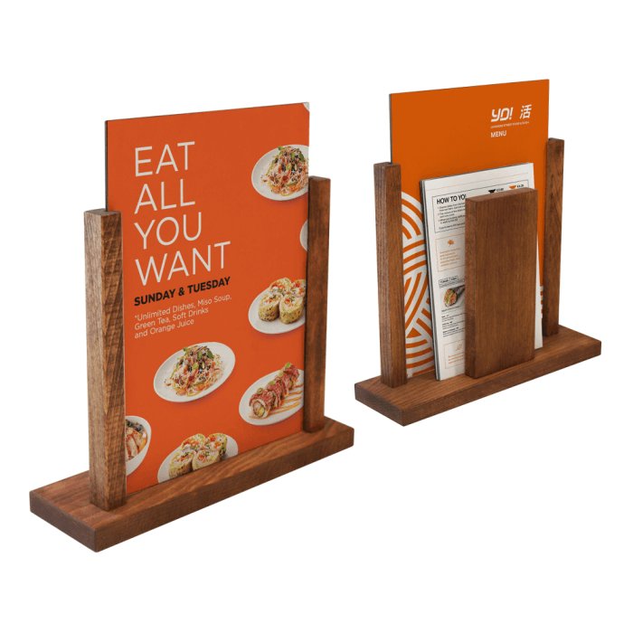 Duo Wooden Table Menu Holder