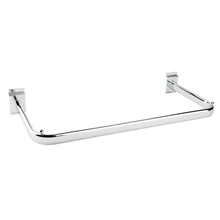 D Rail for Slatwall with Notched Corners