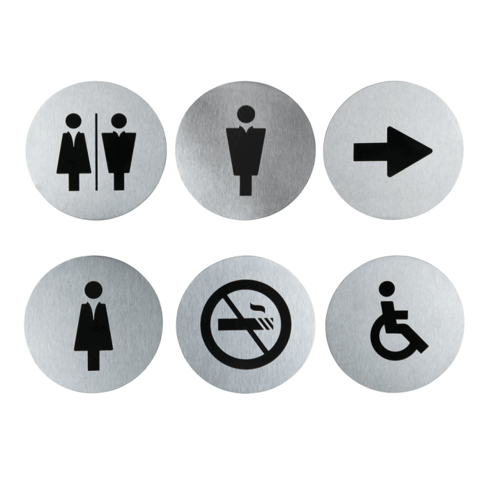 Stainless Steel Door Sign Multipack