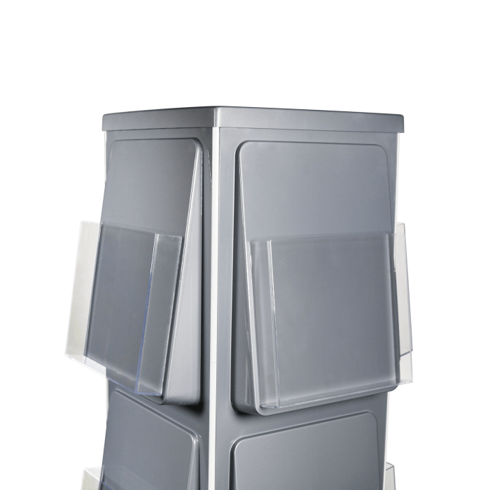 Rotating Tri Flyer Display Rotating Brochure Display Stand – VisualDisplays