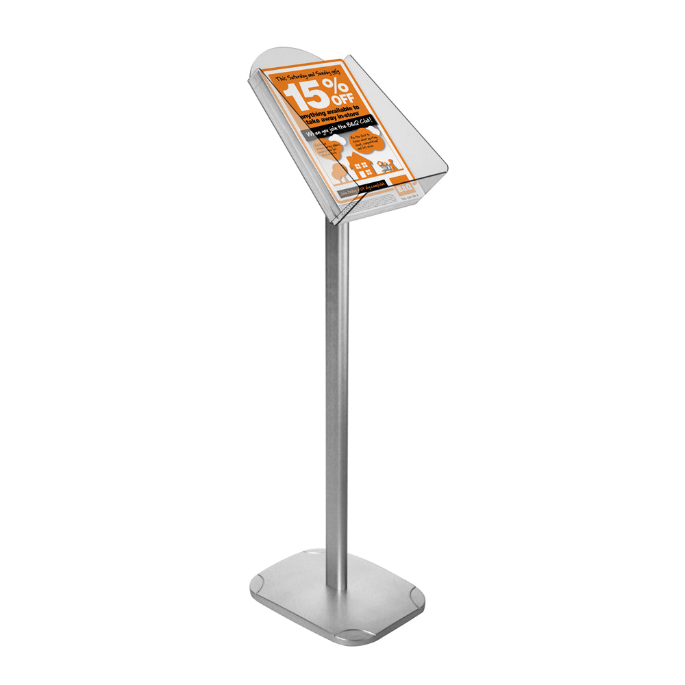 Free Standing A4 Catalogue Holder with Optional Header