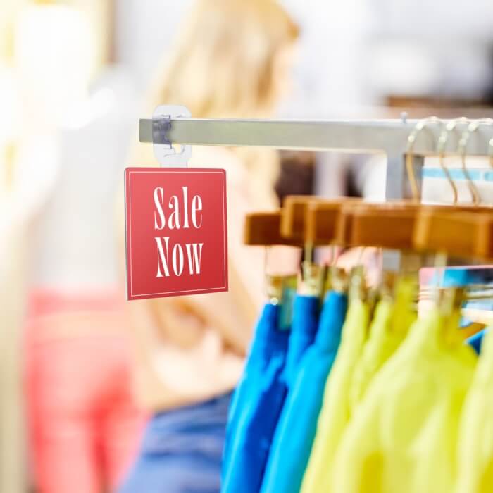 Flexible Clothes Rail Sign Holder