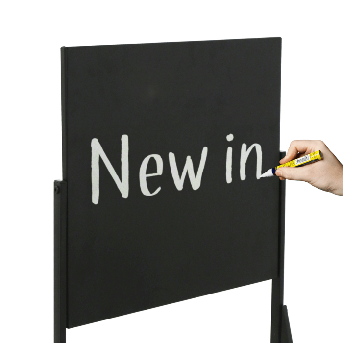 Folding Ladder Shelf Stand With Chalkboard Header