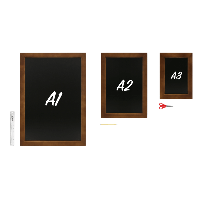 Chalkboard with Dark Wood Frame