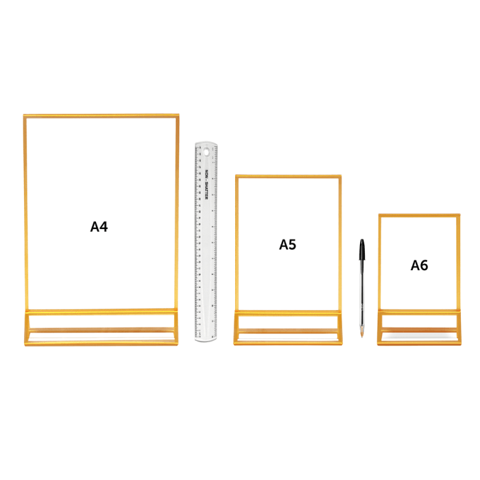 Gold Acrylic Sign Holder