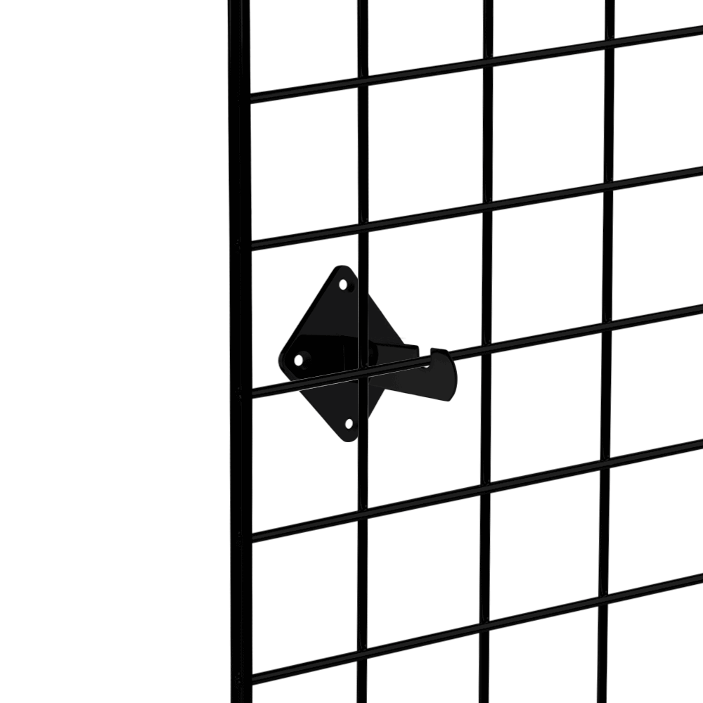 Black Wall Fix Bracket For Grid Mesh Panels