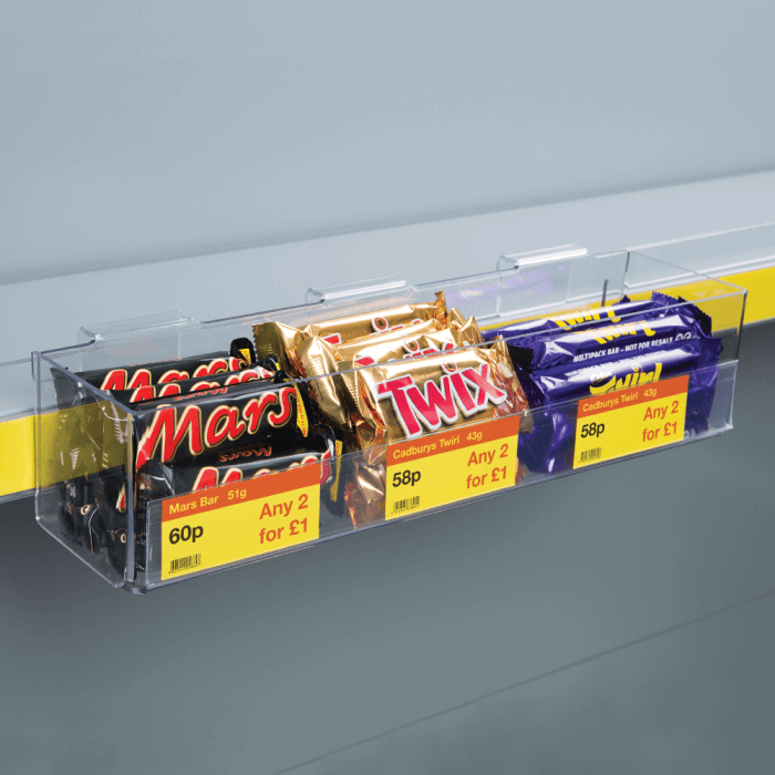 Clear Merchandising Tray