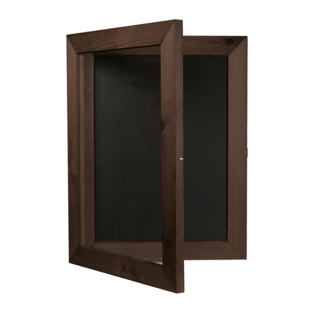 Hinged Wood Poster Case with Chalkboard