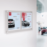 Twin A4 Poster Holder Wall Mounted