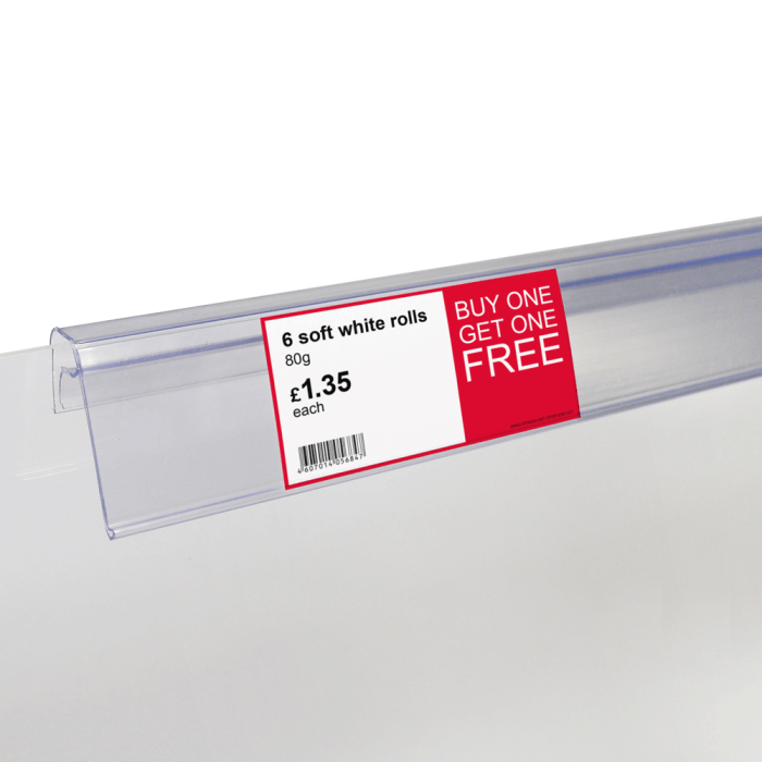 Data Strip for Glass and Wire Shelves