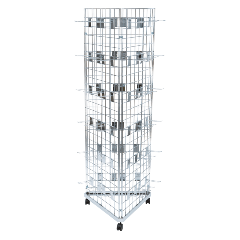 Three Sided Gridwall Stand with Hooks