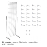 Single Sided Gridwall Display Kit with Hooks