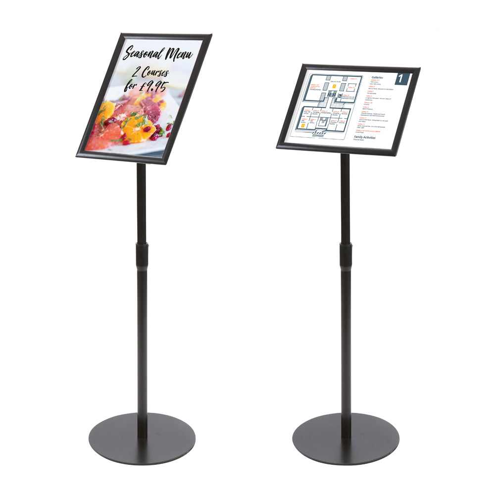 Adjustable Black Floor Standing Snap Frame