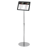 Chrome & Acrylic Floor Standing Poster Holder