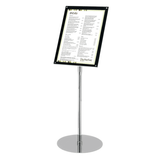 Chrome & Acrylic Floor Standing Poster Holder