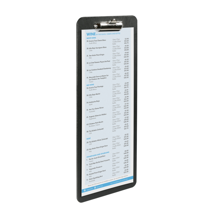 Wooden Wine List Clipboard – VisualDisplays