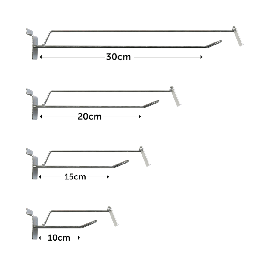 Double Prong Slatwall Hook with Ticket Holder