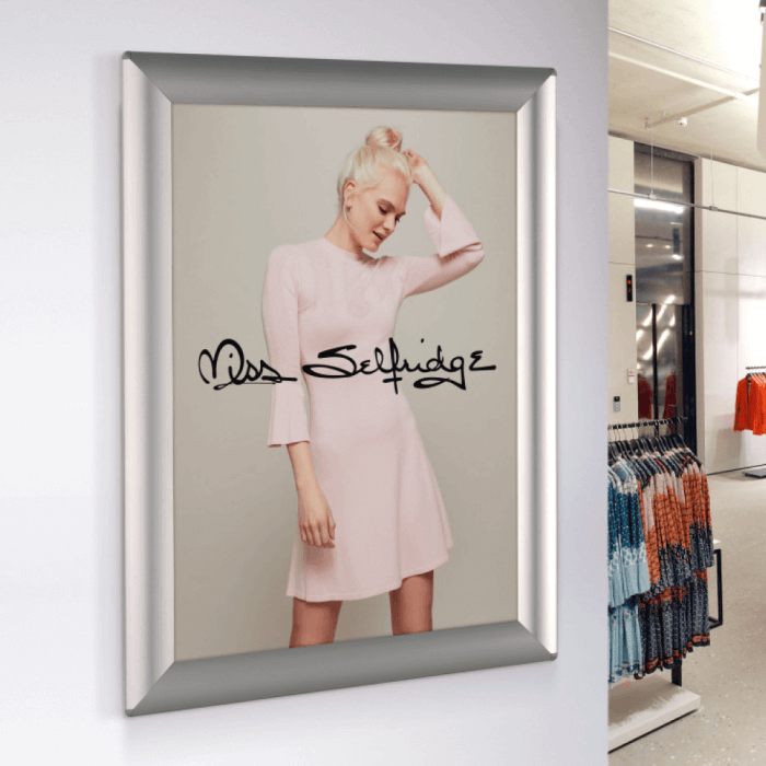 Silver A4 Snap Frame with Counter Standing Foot