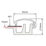 Silver A4 Snap Frame with Counter Standing Foot