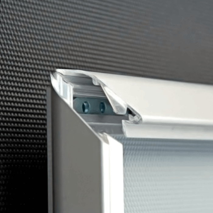 Glass Snap Frame Lockable Snap Frame Silver – VisualDisplays