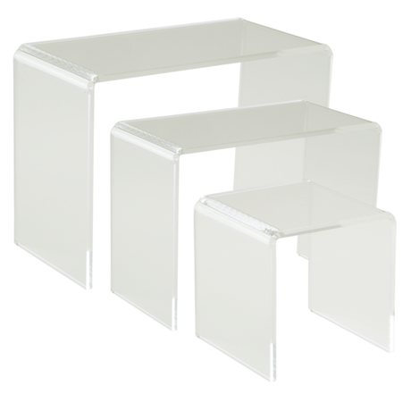 Clear Set of Three Premium Display Bridges