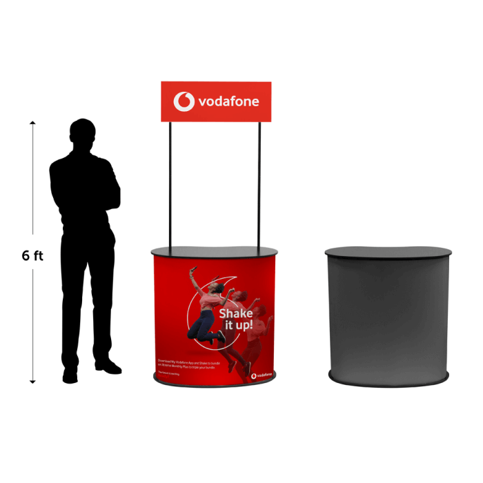 Promotion Stand with Wooden Counter