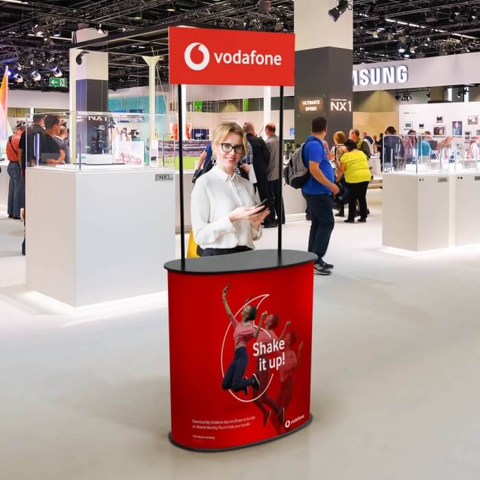 Promotion Stand with Wooden Counter