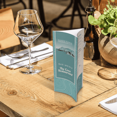 Flat Pack Menu Holder with Three Faces