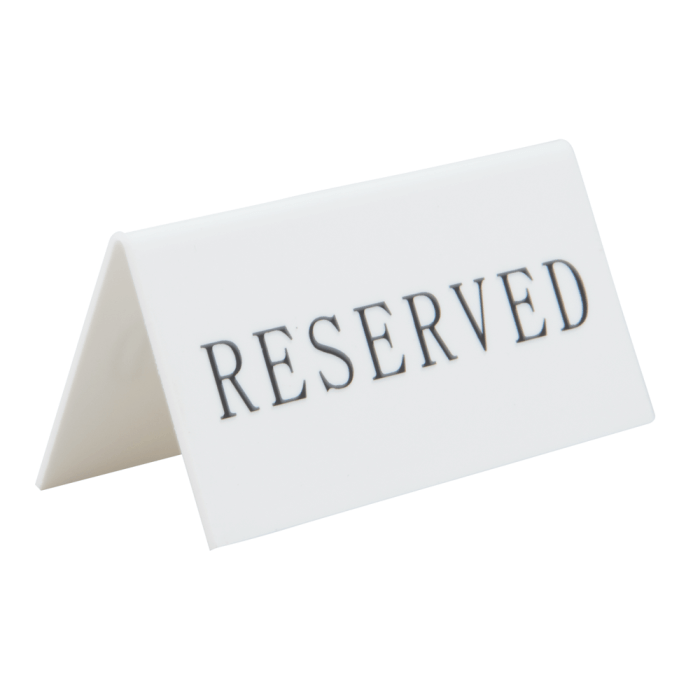 Reserved Signs x 5 – VisualDisplays