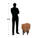 Wicker Shopping Baskets with Folding Handles
