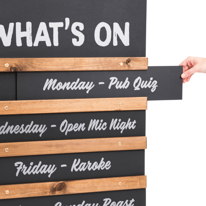 Sliding Display Chalkboard