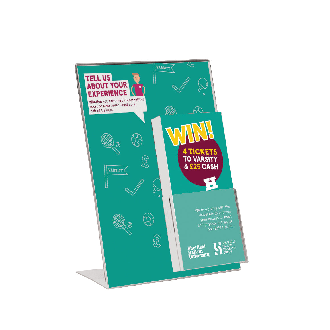 A4 Poster Holder with Leaflet Dispenser