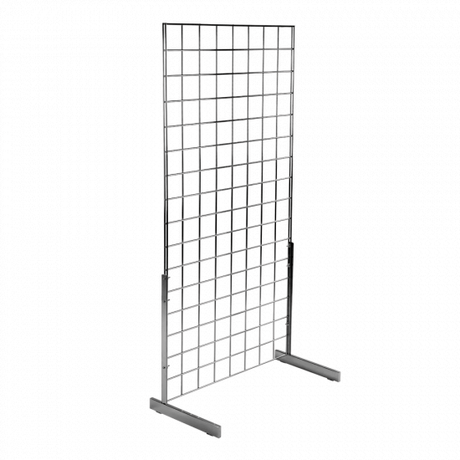 Chrome Freestanding Gridwall Display Kits