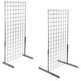 Chrome Freestanding Gridwall Display Kits
