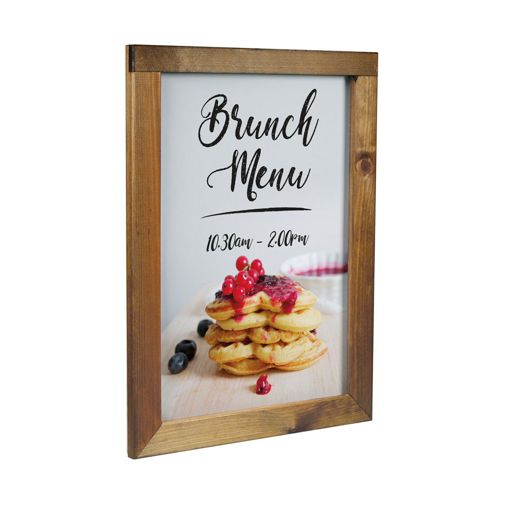 Wood Chalkboard Frame with Poster Case – VisualDisplays