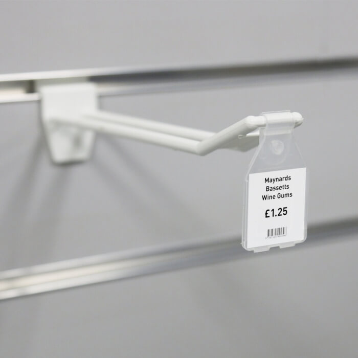 Slatwall Euro Hook White