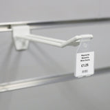Slatwall Euro Hook White