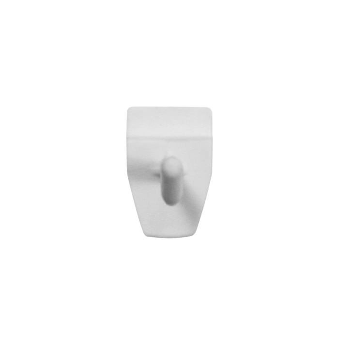 Single Prong Slatwall Hook White