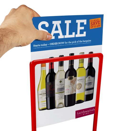 Small Showcard Stand with Round Base