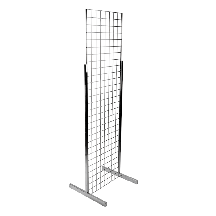 Chrome Freestanding Gridwall Display Kits