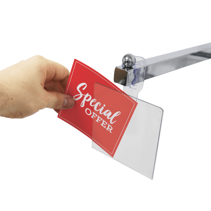 Flexible Clothes Rail Sign Holder