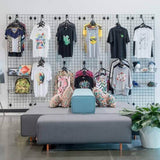 Black Wall Mounted Grid Mesh Display Kit