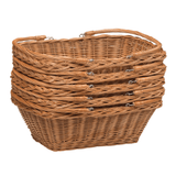 Wicker Shopping Baskets with Folding Handles