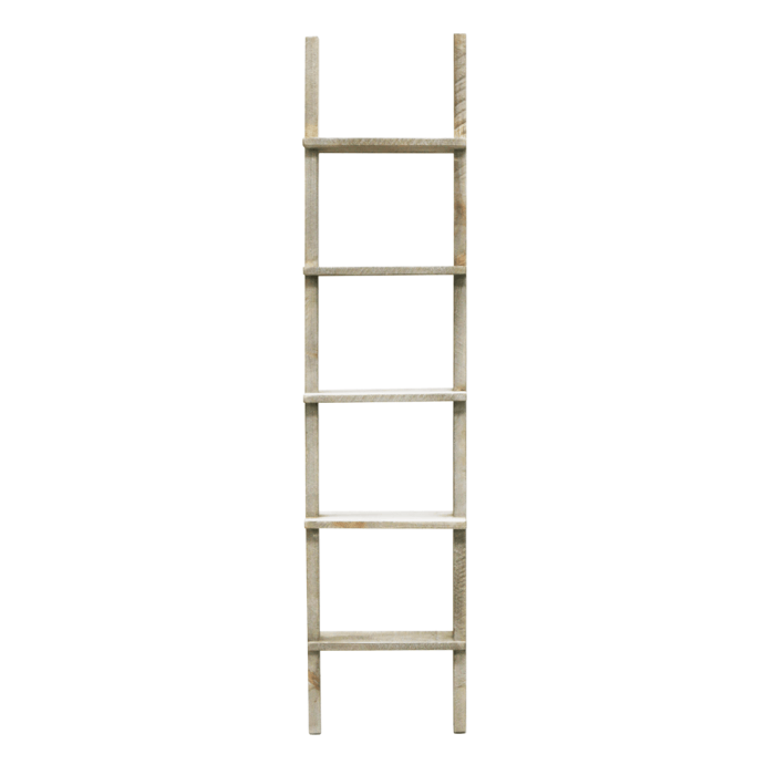 Rustic Wooden Display Ladder Shelf