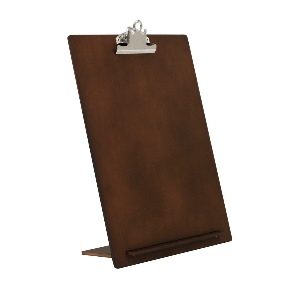 Wooden Menu Holder with Metal Clip